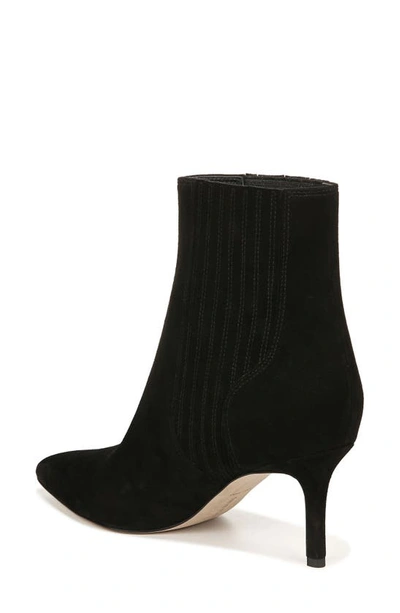 Veronica Beard Lisa Pleated Leather Ankle Booties In Black Suede