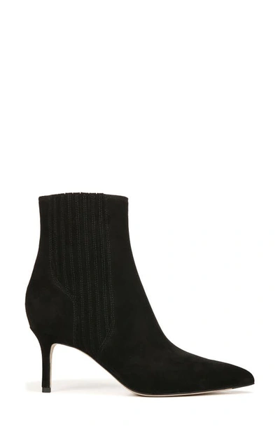 Veronica Beard Lisa Pleated Leather Ankle Booties In Black Suede