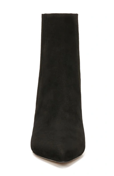 Veronica Beard Lisa Pleated Leather Ankle Booties In Black Suede