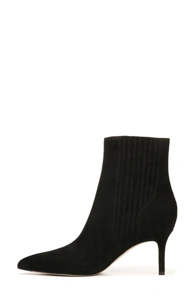 Veronica Beard Lisa Pleated Leather Ankle Booties In Black Suede