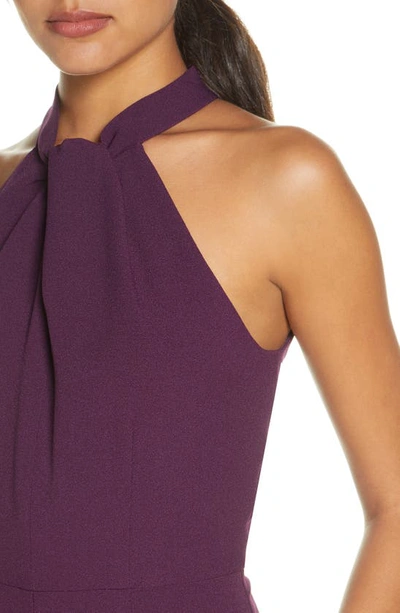 Shop Julia Jordan Halter Neck Jumpsuit In Plum 2