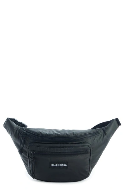 Shop Balenciaga Explorer Belt Bag In Black