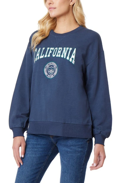 Shop C&c California Millie Graphic Sweatshirt In Mood Indigo
