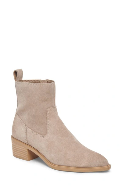 Shop Dolce Vita Bili H2o Waterproof Bootie In Taupe Suede H2o