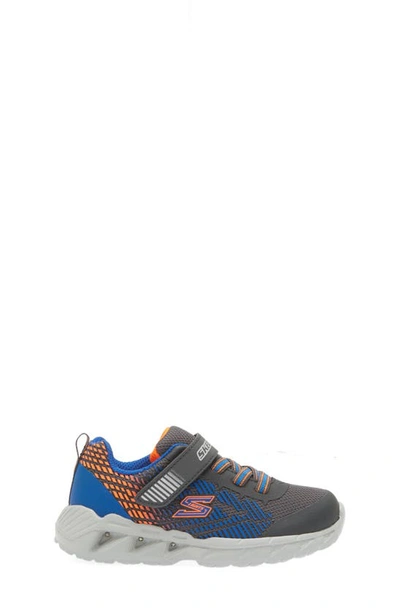 Shop Skechers Magna-lights Sneaker In Charcoal/ Blue