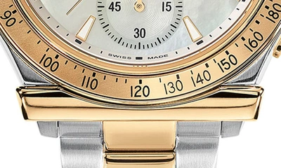 Shop Ferragamo 1927 Chronograph Bracelet Watch, 38mm In Two Tone Gold