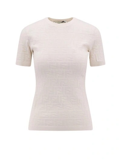 Shop Fendi Sweater In Beige