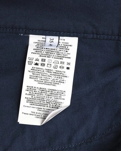 Shop Trussardi Jeans Trouser In Blue