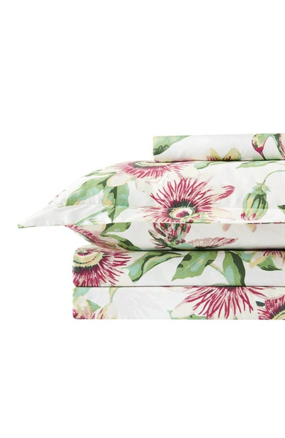Southshore Fine Linens Duvet Cover & Pillow Sham Set In White/ Green