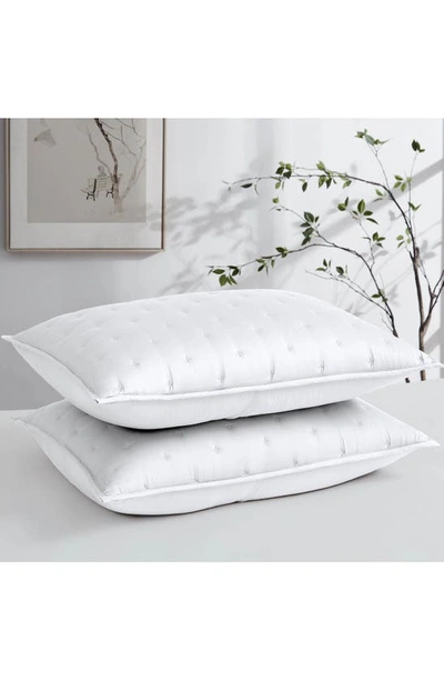 Southshore Fine Linens Luxurious 2-piece Quilted Sham Set In White