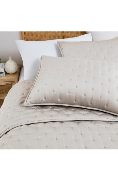 Southshore Fine Linens Luxurious 2-piece Quilted Sham Set In Bone