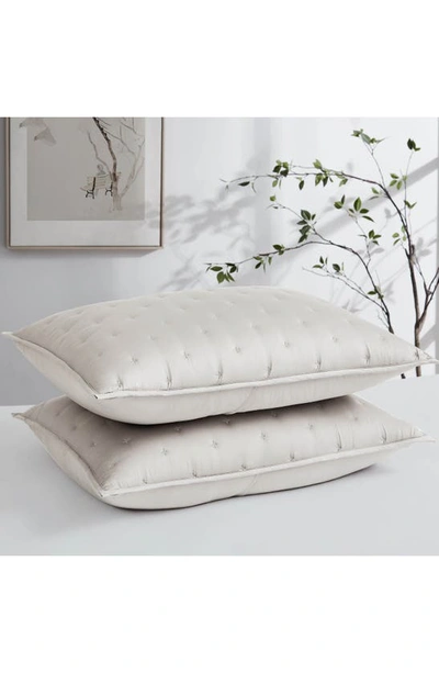 Southshore Fine Linens Luxurious 2-piece Quilted Sham Set In Bone