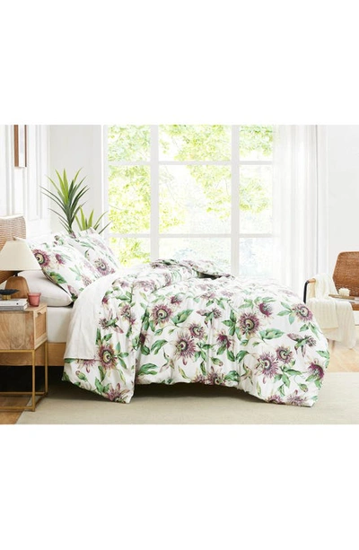 Southshore Fine Linens Duvet Cover & Pillow Sham Set In White/ Green
