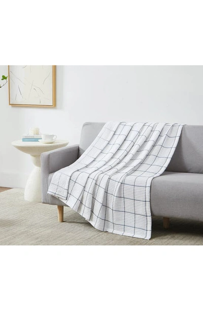 Southshore Fine Linens 2-piece Check Cotton Waffle Throw Blankets In White