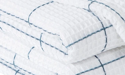 Southshore Fine Linens 2-piece Check Cotton Waffle Throw Blankets In White