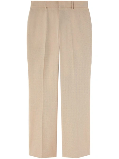 Shop Palm Angels Flared Trousers In Beige