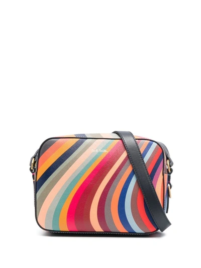 Shop Paul Smith Swirl Leather Crossbody Bag In Multicolour