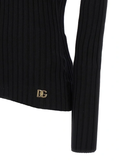 Shop Dolce & Gabbana Ribbed Sweater In Black