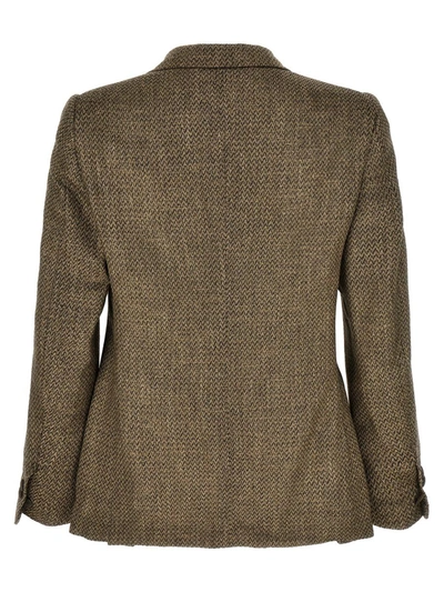 Shop Maurizio Miri 'keanu' Blazer In Beige