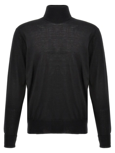 Shop Pt Torino Merino Turtleneck Sweater In Black