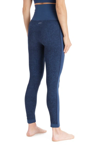 Modern Eternity Activewear Maternity Leggings In Navy Jacquard