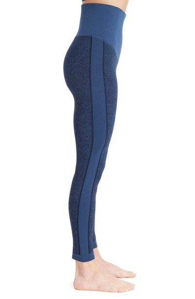 Modern Eternity Activewear Maternity Leggings In Navy Jacquard