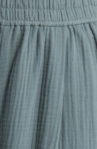 Madewell Lightspun Untailored Crop Wide Leg Pants In Architect Green