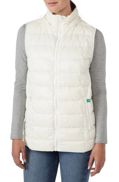 Shop Modern Eternity Lightweight Puffer Convertible 3-in-1 Maternity Jacket In Egg Shell