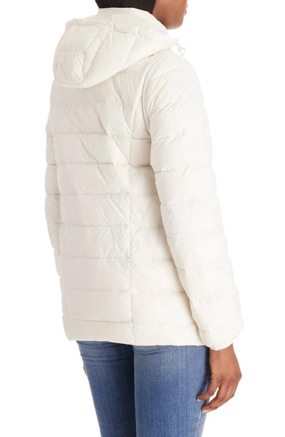 Shop Modern Eternity Lightweight Puffer Convertible 3-in-1 Maternity Jacket In Egg Shell