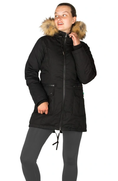 Modern Eternity Convertible Down 3-in-1 Maternity Jacket In Black