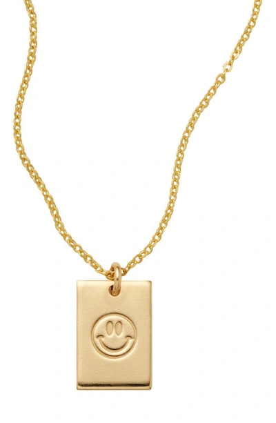 Shop Made By Mary Good Vibes Daisy Pendant Necklace In Gold