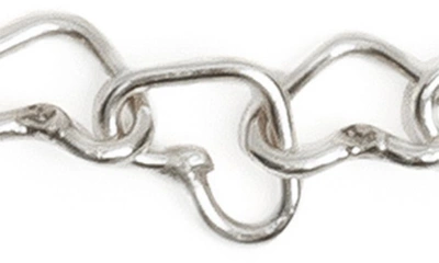 Made By Mary Heart Chain Bracelet In Silver
