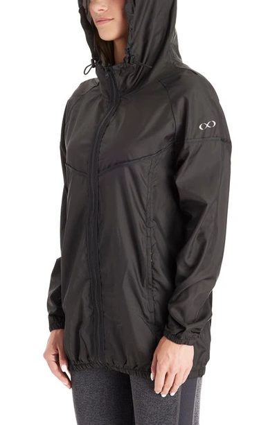 Shop Modern Eternity Waterproof 3-in-1 Maternity Windbreaker In Black