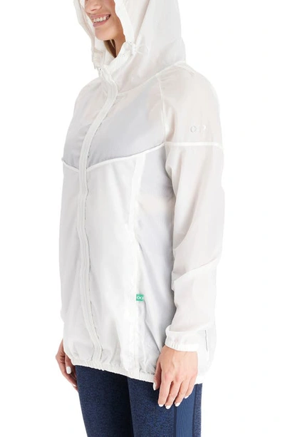 Shop Modern Eternity Waterproof 3-in-1 Maternity Windbreaker In Eggshell