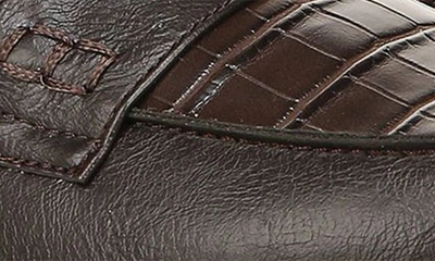 Shop Lifestride Zee Croc Embossed Loafer In Dark Chocolate