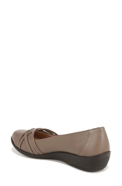 Shop Lifestride Incredible Wedge Flat In Taupe