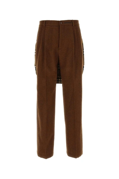 Shop Burberry Pants In Brown