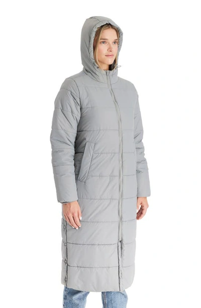 Shop Modern Eternity Leia 3-in-1 Water Resistant Maternity/nursing Puffer Jacket With Removable Hood In Graphite