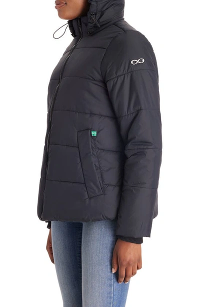 Shop Modern Eternity Leia 3-in-1 Water Resistant Maternity/nursing Puffer Jacket With Removable Hood In Black