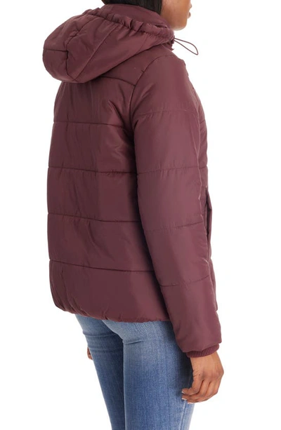 Modern Eternity Leia 3-in-1 Water Resistant Maternity/nursing Puffer Jacket With Removable Hood In Burgundy