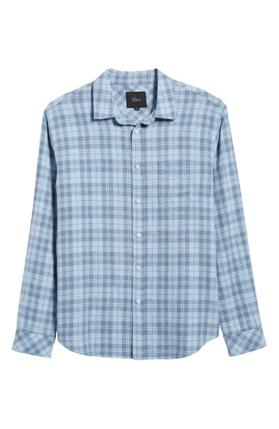 Shop Rails Wyatt Plaid Button-up Shirt In Sky Denim Heather