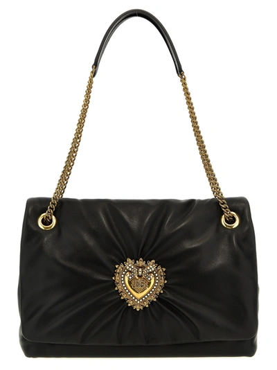 Shop Dolce & Gabbana Devotion Shoulder Bags Black