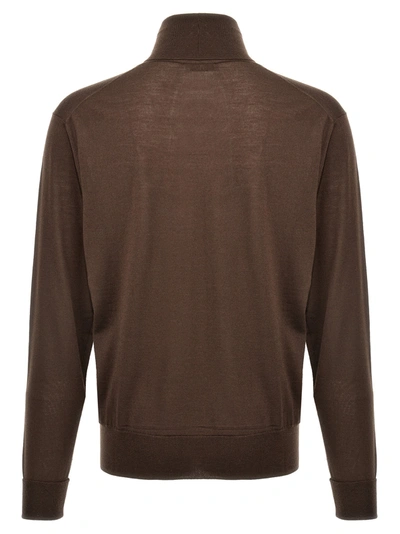 Pt Torino Lightweight Ribbed Turtleneck Sweater With Long Sleeves