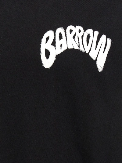 Shop Barrow Printed Hoodie Sweatshirt Black