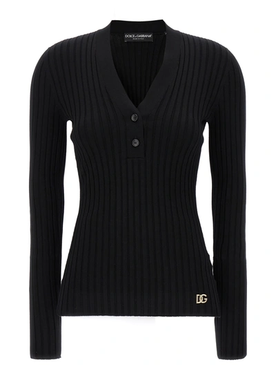 Shop Dolce & Gabbana Ribbed Sweater Sweater, Cardigans Black