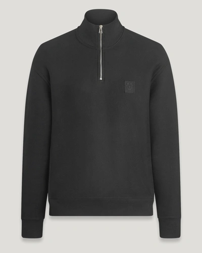 Shop Belstaff Hockley Quarter Zip Sweatshirt In Black