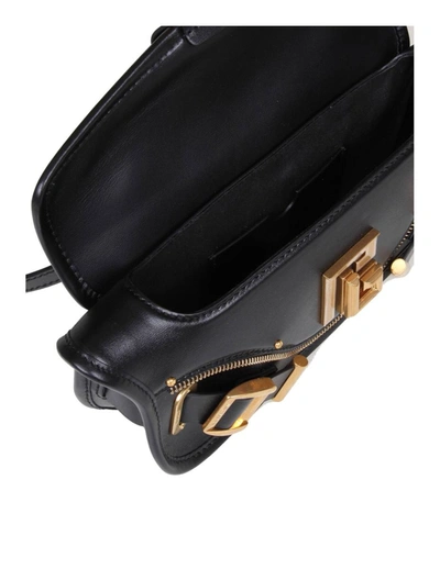 Shop Balmain Paris Leather Handbag In Black