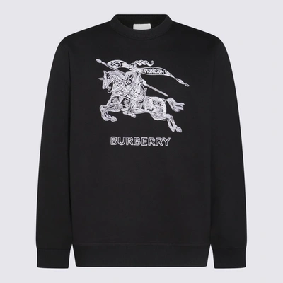 Shop Burberry Black Cotton Darby Sweatshirt