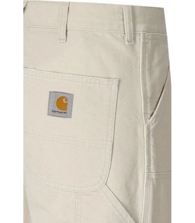 Shop Carhartt Wip  Double Knee Salt Trousers In Ivory