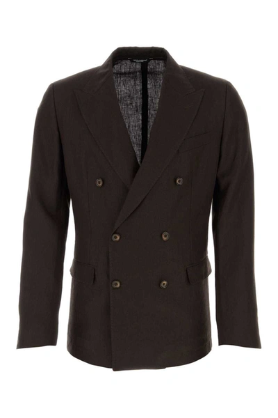 Shop Dolce & Gabbana Jackets And Vests In Brown